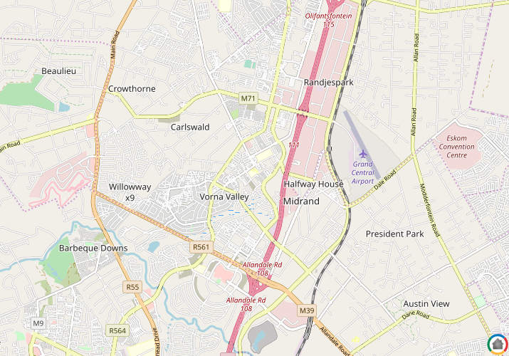 Map location of Halfway Gardens